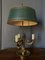 Empire Stil Bouillotte Lampe mit Metall Lampenschirm und Bronze Fuß, Mitte des 20. Jahrhunderts 3