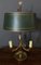 Empire Style Bouillotte Lamp with Sheet Metal Lampshade and Bronze Base, Mid 20th Century 1