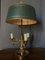 Empire Stil Bouillotte Lampe mit Metall Lampenschirm und Bronze Fuß, Mitte des 20. Jahrhunderts 5