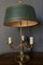 Empire Style Bouillotte Lamp with Sheet Metal Lampshade and Bronze Base, Mid 20th Century 2