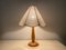 Vintage Swedish Lamp with Oak Base and White Shade, 1960s 2