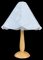 Vintage Swedish Lamp with Oak Base and White Shade, 1960s 1