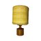 Teak Table Lamp with Yellow Lampshade, Sweden, 1960s 4