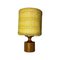 Teak Table Lamp with Yellow Lampshade, Sweden, 1960s 8