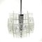 Chrome Chandelier with Glass Diffusers attributed to Mazzega, 1970s 4