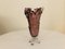 Große handgefertigte spitze Vase aus Muranoglas, 1960er 4