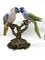 Porzellan-Papagei auf goldener Bronze Zweig Vogelfigur, 1970er 1