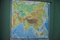 Physische Karte von Asien, 1960er 6