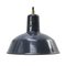 Vintage Industrial Blue Enamel Factory Pendant Light 1