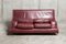 Vintage Sofa in Burgundy Leather from De Sede, 1984 1