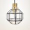 Mid-Century Octagonal Iron & Glass Ceiling Lamp from Limburg, Germany, 1960s 2