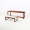 Mid-Century Teak Slat Bench and Coffee Table, Set of 2, Image 1