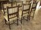 Antique French Dining Chairs in Walnut, Set of 6, Image 4