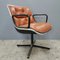 Cognac Leather Pollock Swivel Chair by Charles Pollock for Knoll Inc. / Knoll International, 1970s 3