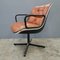 Cognac Leather Pollock Swivel Chair by Charles Pollock for Knoll Inc. / Knoll International, 1970s 1