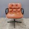Cognac Leather Pollock Swivel Chair by Charles Pollock for Knoll Inc. / Knoll International, 1970s 2