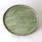 Grün-weißes Tablett aus marmoriertem Porzellan von Anna Diekmann 1