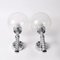 Bubble Glass and Chrome Sconces from Karl Lenz, 1970s, Set of 2 5