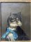 Portraits de Chats, 1800s, Huile sur Toile, Set de 2 6