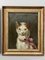 Cat Portraits, 1800s, Oil on Canvas Paintings, Framed, Set of 2 9