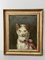 Cat Portraits, 1800s, Oil on Canvas Paintings, Framed, Set of 2, Image 3