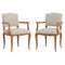Art Deco Sycamore Armchairs attributed to René Prou, 1930s, Set of 2 1