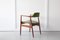 Danish Occasional Armchair in Green Leather, 1960s, Image 4
