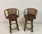 Bamboo and Wicker Bar Stools, 1970s, Set of 2 1