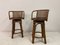 Bamboo and Wicker Bar Stools, 1970s, Set of 2 3