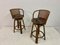 Bamboo and Wicker Bar Stools, 1970s, Set of 2, Image 4