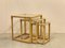 Triptych Bamboo Nesting Tables, 1970s, Set of 3 1