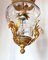 Empire Carved Glass and Gilded Bronze Lantern with Crown and Swans, 1890s, Image 2