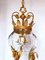 Empire Carved Glass and Gilded Bronze Lantern with Crown and Swans, 1890s 4