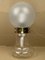 Mid-Century Art Deco Pilz Tischlampe aus Wirbelglas und Messing 7