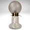 Mid-Century Art Deco Pilz Tischlampe aus Wirbelglas und Messing 1