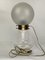 Mid-Century Art Deco Style Mushroom Table Lamp in Swirl Glass and Brass 3