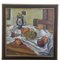 Spanish School Artist, Still Life with Fruit & Flower Vase, 1980s, Oil on Canvas, Framed 1