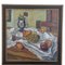 Spanish School Artist, Still Life with Fruit & Flower Vase, 1980s, Oil on Canvas, Framed 4