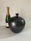 Schwarze Vase aus Schmiedeeisen mit schwarzer Glasur, Frankreich, 1950er 2