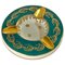Green and Gold Limoges Porcelain Ashtray, France, Early 20th Century 1