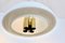 Mushroom Pendant Light in Opal Glass and Brass from Glashütte Limburg 9