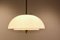 Mushroom Pendant Light in Opal Glass and Brass from Glashütte Limburg, Image 12