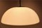 Mushroom Pendant Light in Opal Glass and Brass from Glashütte Limburg 5