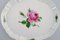 Pink Rose Tray in Hand-Painted Porcelain with Gold Edge from Meissen, Early 20th Century 2