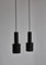 Hand Grenade Pendants in Black Brass by Alvar Aalto for Louis Poulsen, 1960s, Set of 2 2