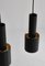 Lámparas colgantes Hand Grenade de latón negro de Alvar Aalto para Louis Poulsen, años 60. Juego de 2, Imagen 3