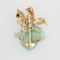 Broche en Or Jaune 18 Carats avec Jade Vert, 1960s 10