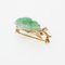 Broche en Or Jaune 18 Carats avec Jade Vert, 1960s 6