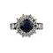 18 Karat Gold Ring with Diamonds and Natural Sapphire 3