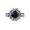 18 Karat Gold Ring with Diamonds and Natural Sapphire, Image 3